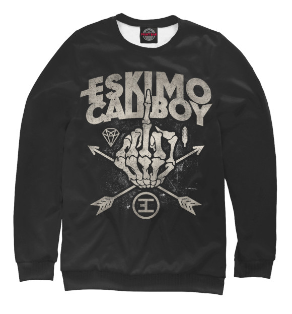 Свитшот для девочек с изображением Eskimo Callboy цвета Белый