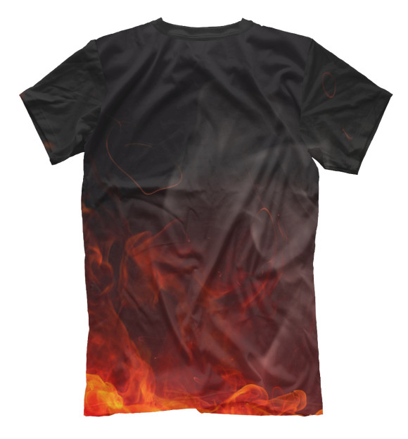 Мужская футболка с изображением Дым цвета Белый