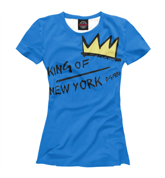 Женская футболка с изображением King of New York цвета Белый