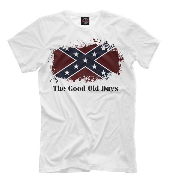 Мужская футболка с изображением Old Days of Confederation / Старые времена Конфедерации цвета Молочно-белый