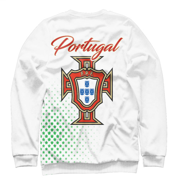Женский свитшот с изображением Португалия цвета Белый