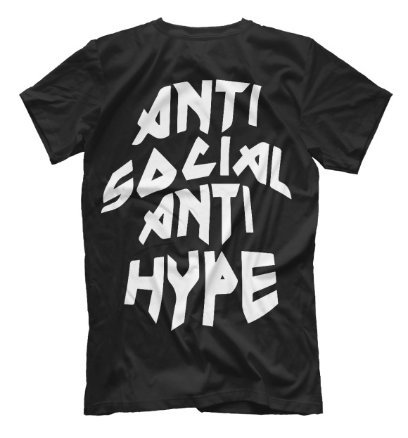 Мужская футболка с изображением Anti Social Anti Hype цвета Белый