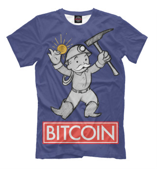 Мужская футболка Bitcoin Майнер