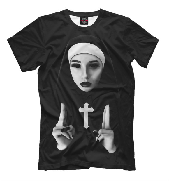 Мужская футболка с изображением Sinner цвета Черный