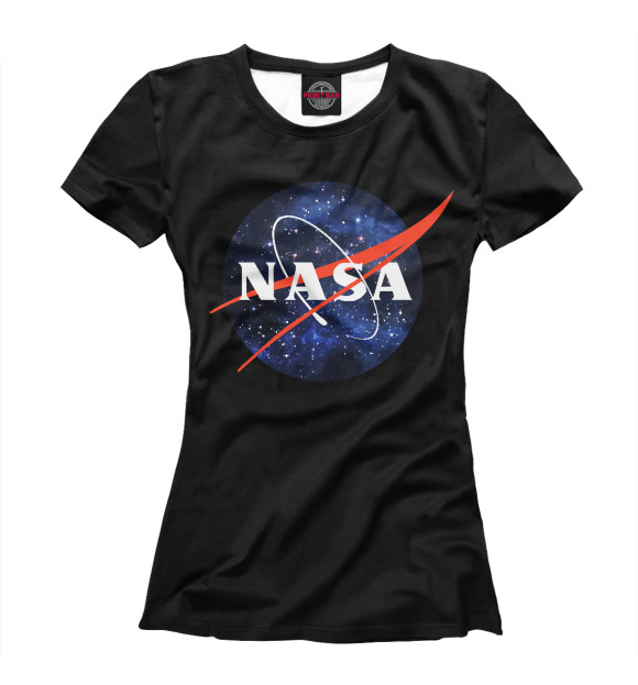 Женская футболка с изображением NASA цвета Белый