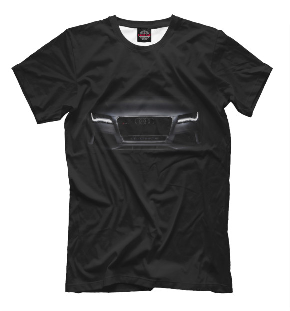 Мужская футболка с изображением Audi RS7 цвета Черный