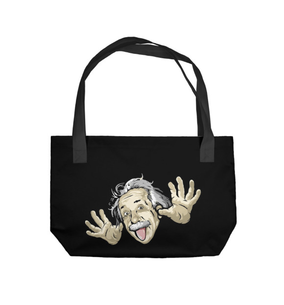 Пляжная сумка с изображением Эйнштейн цвета 