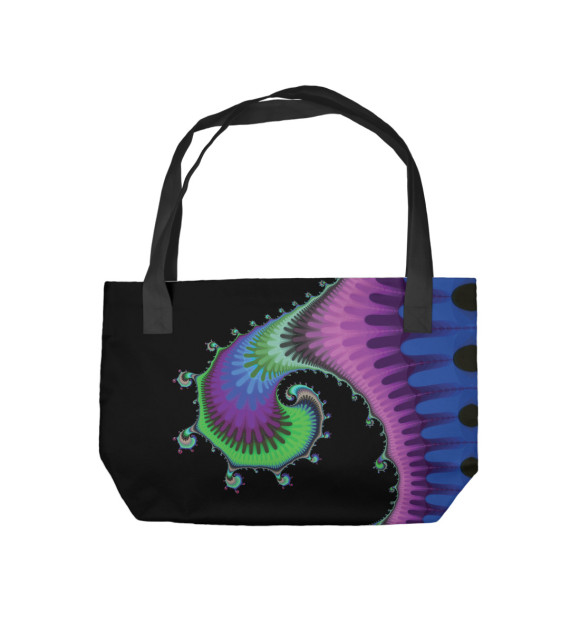 Пляжная сумка с изображением Enter Fractal цвета 