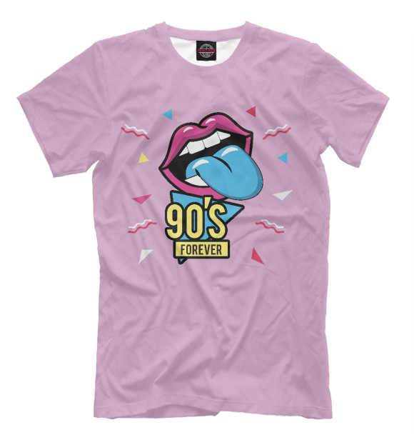 Мужская футболка с изображением 90е навсегда цвета Бежевый
