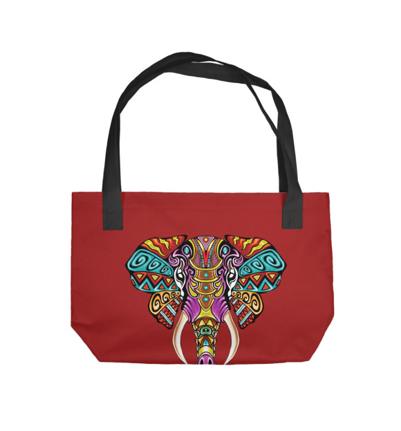 Пляжная сумка с изображением Индийский слон цвета 