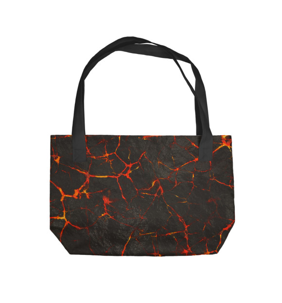Пляжная сумка с изображением Магма цвета 