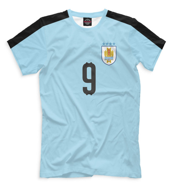 Футболка для мальчиков с изображением Сборная Уругвая – Суарез цвета Молочно-белый