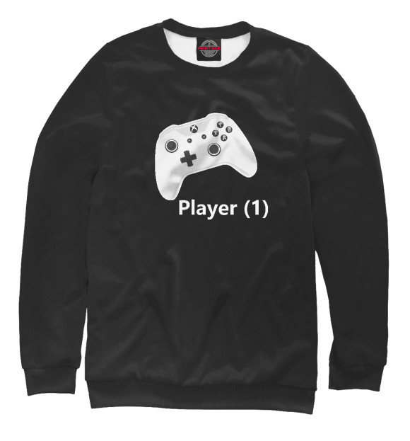 Женский свитшот с изображением Xbox Player 1 цвета Белый