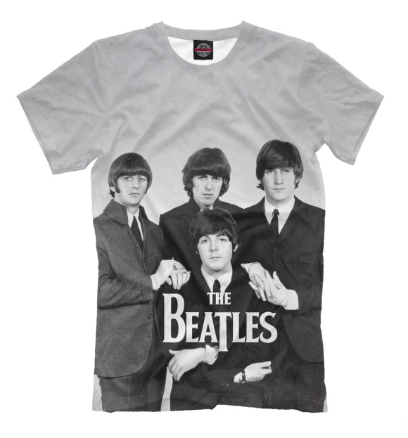 Мужская футболка с изображением The Beatles цвета Бежевый