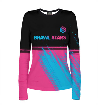 Лонгслив для девочки Brawl Stars Neon Gradient (colors)