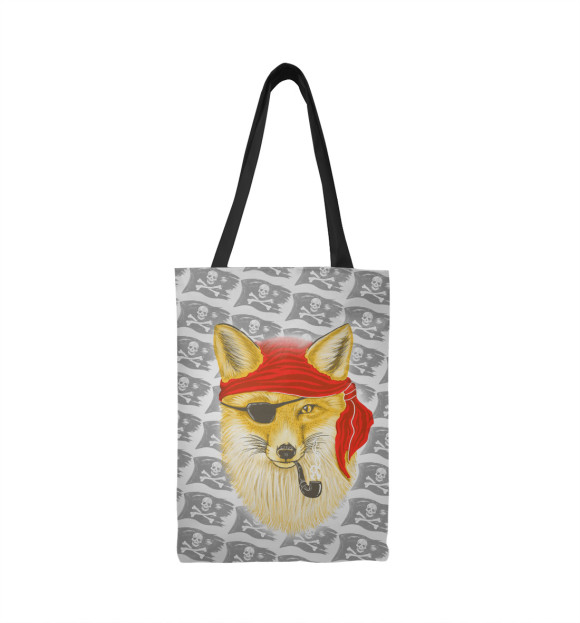 Сумка-шоппер с изображением Pirate Fox цвета 