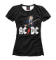 Футболка для девочек AC/DC & гитарист Ангус  Янг