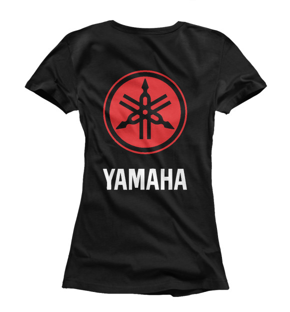 Женская футболка с изображением Yamaha цвета Р‘РµР»С‹Р№
