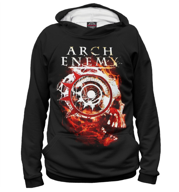 Женское худи с изображением Arch Enemy цвета Белый