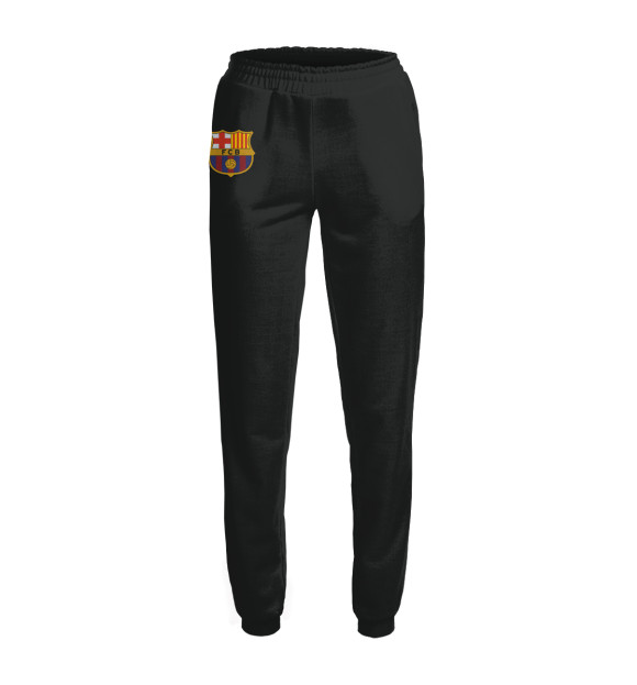 Женские спортивные штаны с изображением Barcelona цвета Белый