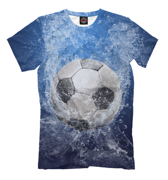 Мужская футболка с изображением Взрывной мяч цвета Молочно-белый