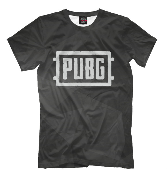 Мужская футболка с изображением PUBG Black Abstract 2 цвета Молочно-белый