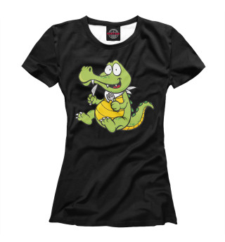 Женская футболка Голодный Крокодил