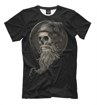 Мужская футболка Диджей Skull