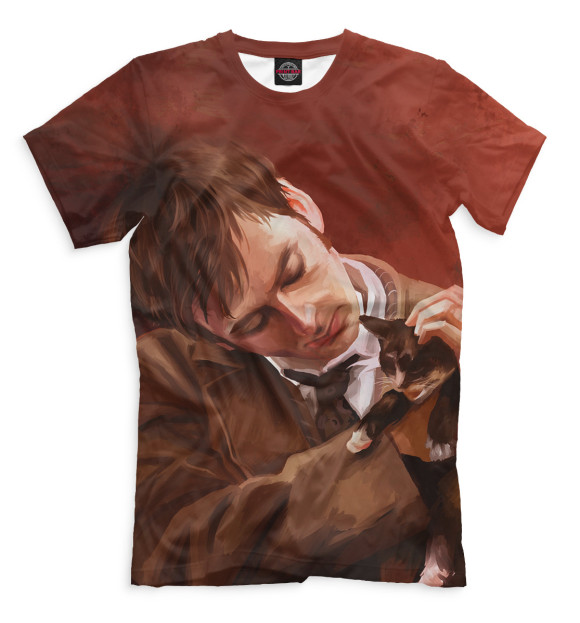Мужская футболка с изображением Доктор Кто цвета Темно-бордовый