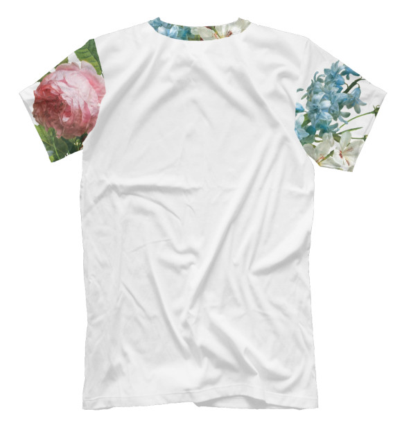 Мужская футболка с изображением 1992 год, букет летних цветов цвета Белый