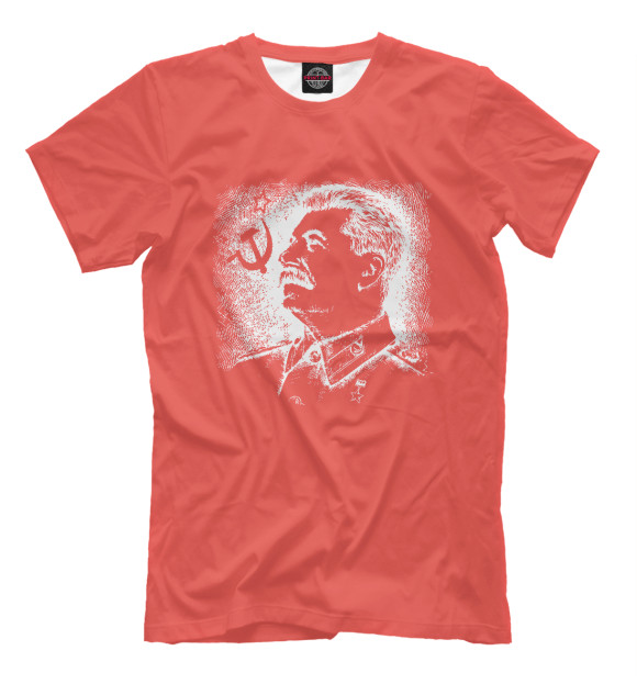 Мужская футболка с изображением СССР Сталин цвета Белый