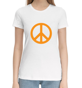 Женская хлопковая футболка Peace