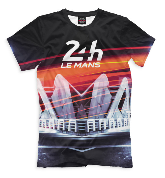 Мужская футболка с изображением 24 Hours of Le Mans цвета Черный
