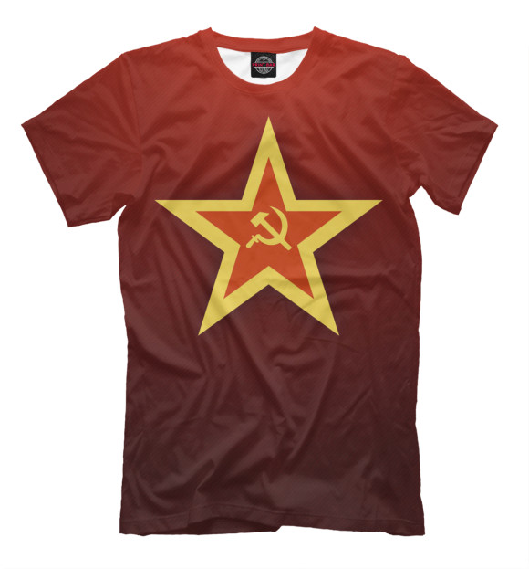 Мужская футболка с изображением СССР цвета Темно-бордовый
