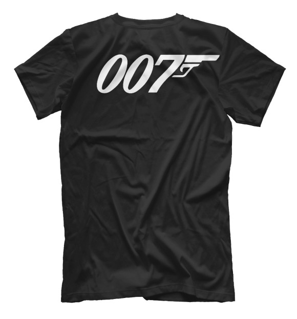 Мужская футболка с изображением Agent 007 цвета Белый