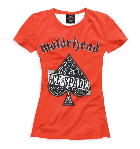 Женская футболка с изображением Motorhead цвета Белый