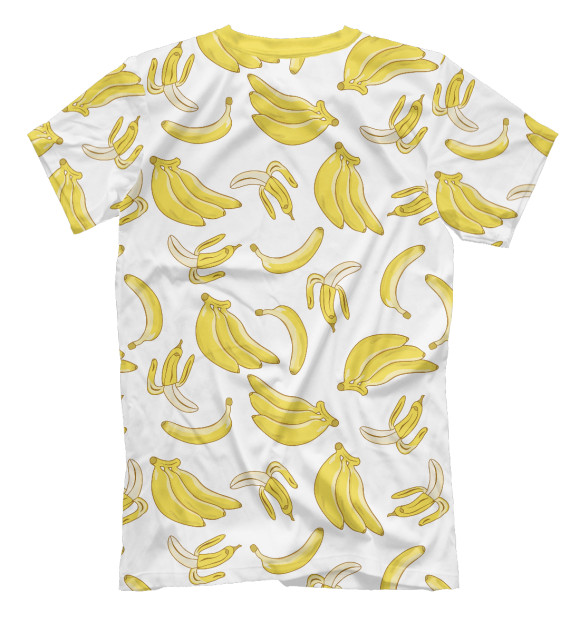 Мужская футболка с изображением Бананы цвета Белый