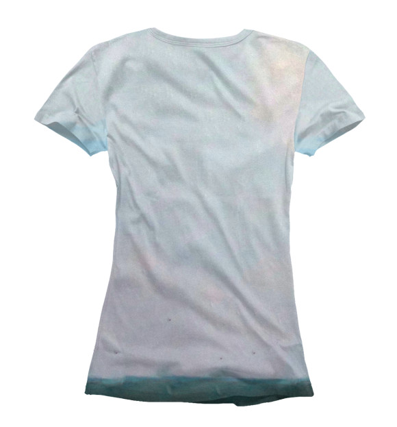 Женская футболка с изображением Кит цвета Белый