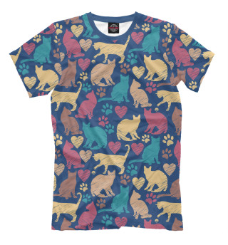 Мужская футболка Love Cats Pets!