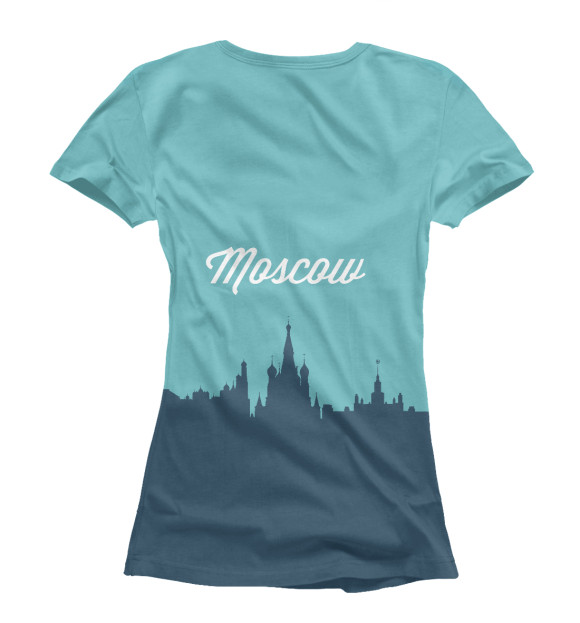 Футболка для девочек с изображением Москва цвета Белый