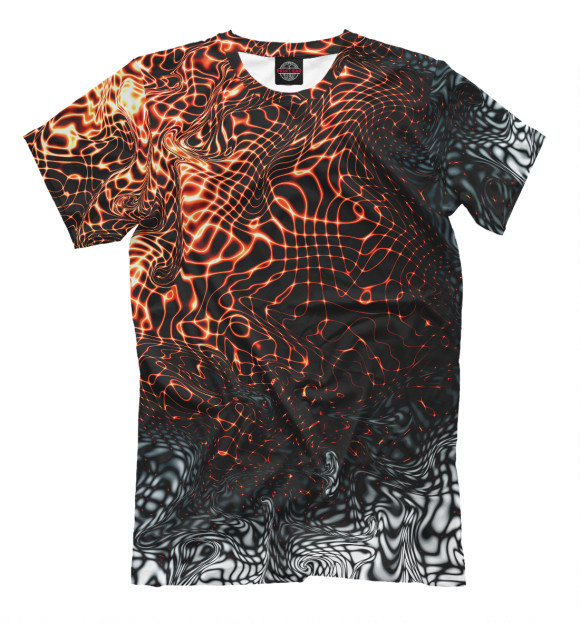 Мужская футболка с изображением Molted lava цвета Молочно-белый