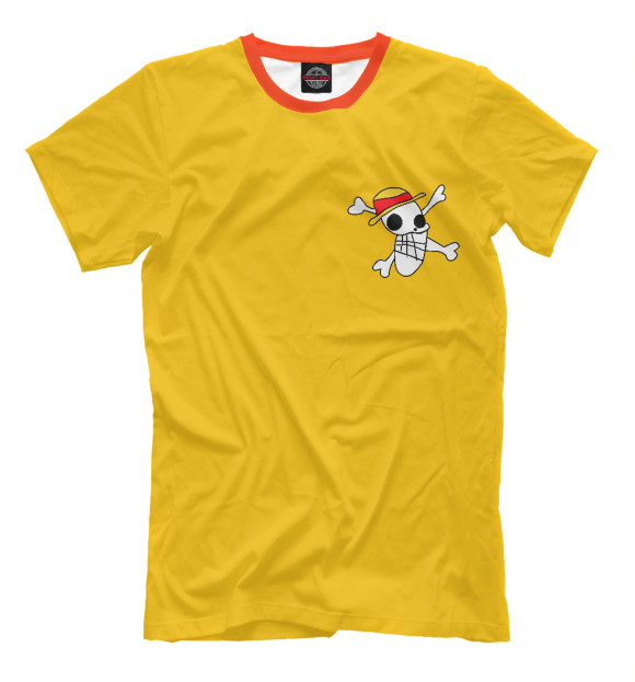 Мужская футболка с изображением Рисунок от Луффи цвета Оранжевый