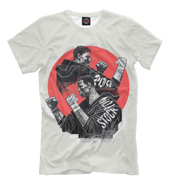 Мужская футболка с изображением Fight! цвета Бежевый