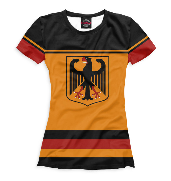 Женская футболка с изображением Сборная Германии цвета Белый