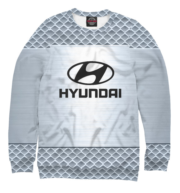 Мужской свитшот с изображением Hyundai цвета Белый