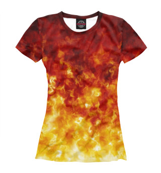 Женская футболка Яркое пламя