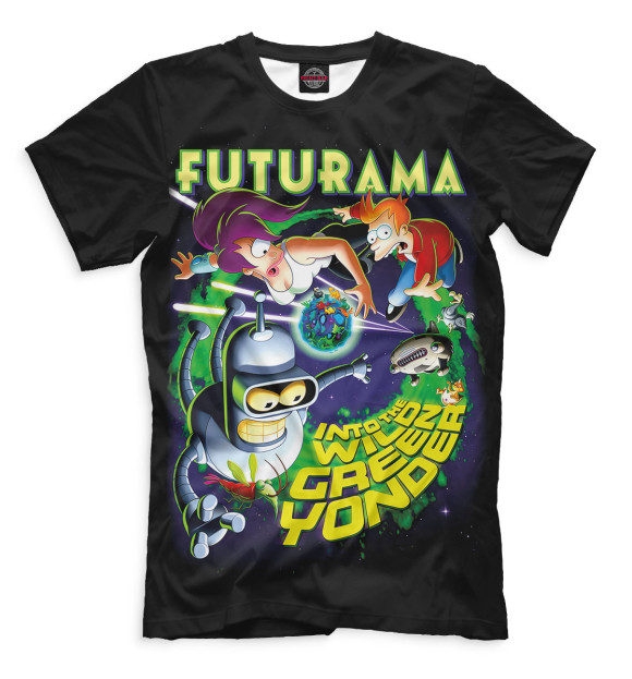 Мужская футболка с изображением Futurama цвета Белый
