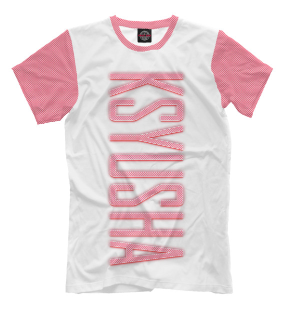 Мужская футболка с изображением Ksyusha-pink цвета Молочно-белый