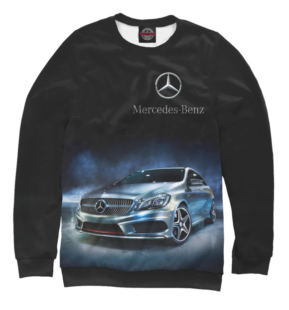 Свитшот для мальчиков с изображением Mercedes цвета Белый