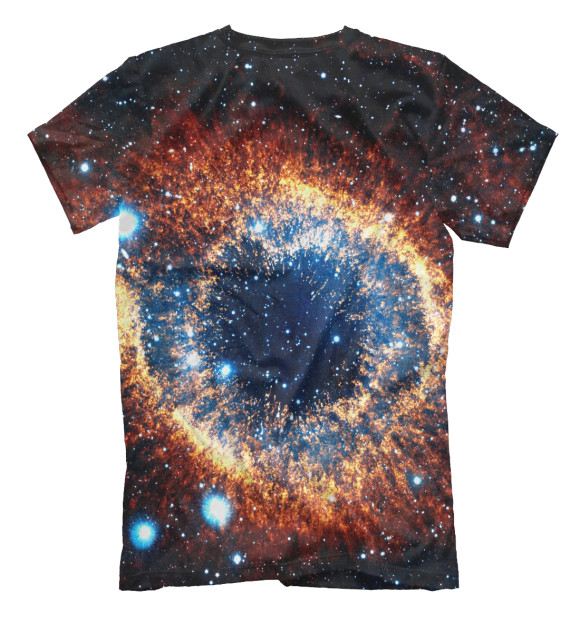 Мужская футболка с изображением Взрыв вселенной цвета Белый